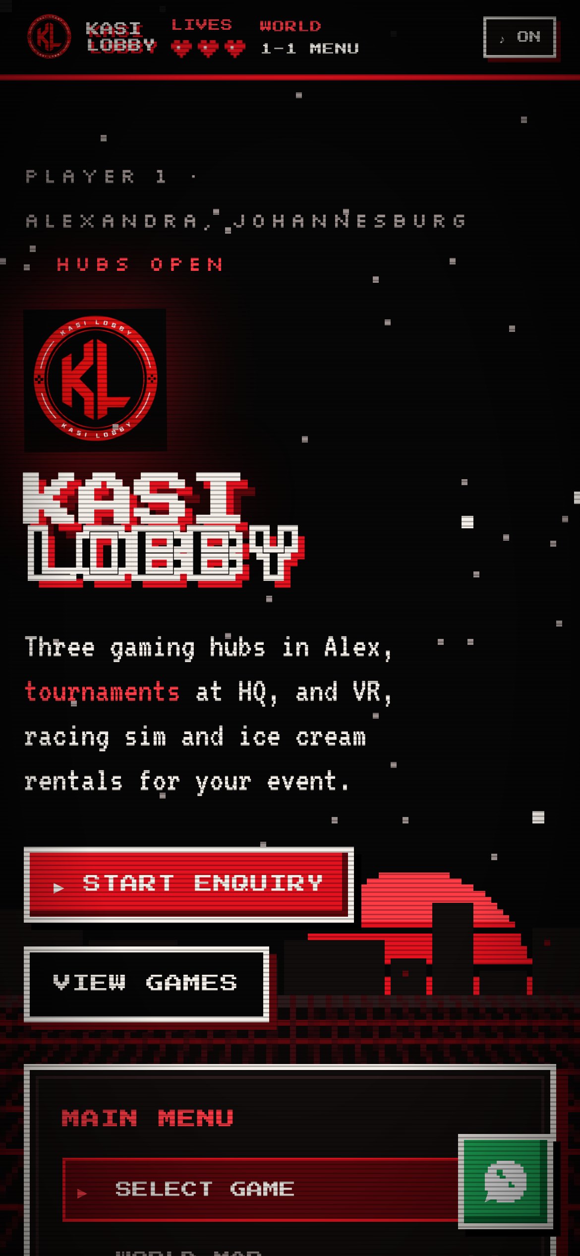 Kasi Lobby website on a phone